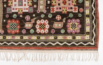 Märta Måås-Fjetterström, a carpet, "Svarta trädgårdsmattan", knotted pile, ca 356 x 219-220,5 cm, signed AB MMF.