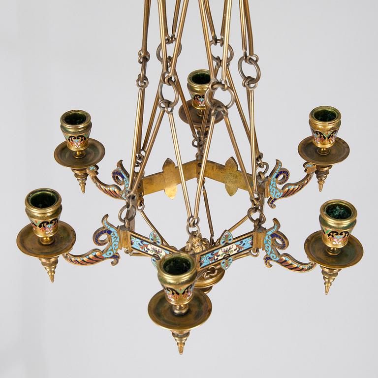 AMPEL, Ryssland, 1800-talets slut. Höjd 55 cm.