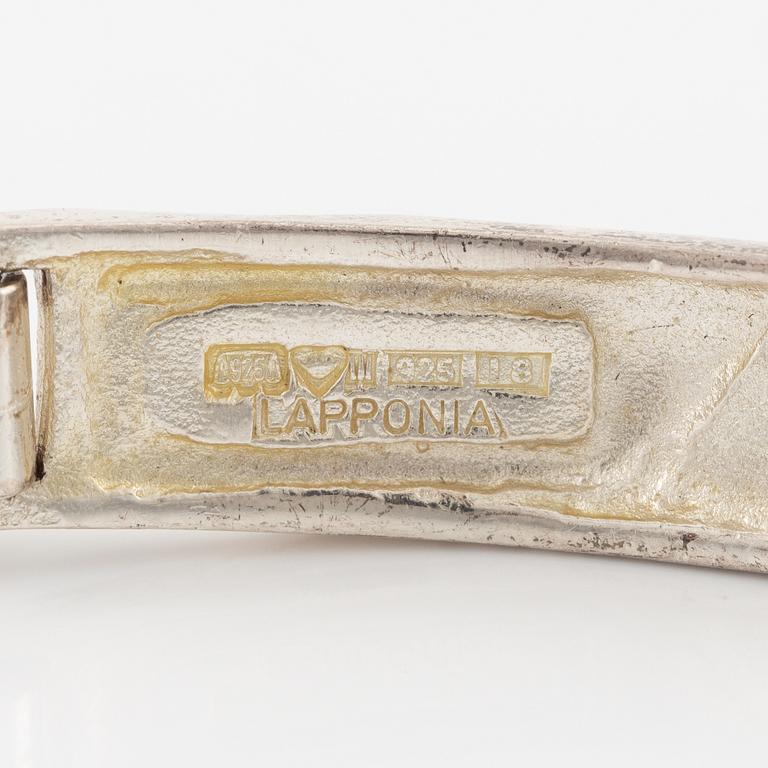 Lapponia, armband, silver och trä.