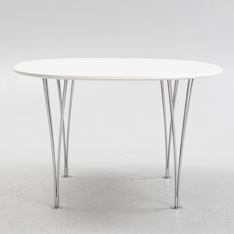 Bruno Mathsson & Piet Hein, a 'Supercirkel' dining table, Fritz Hansen, Denmark.