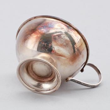 PUNCHMUGGAR, 12 st, silver, GAB, 1950-tal. Vikt ca 405 gram.