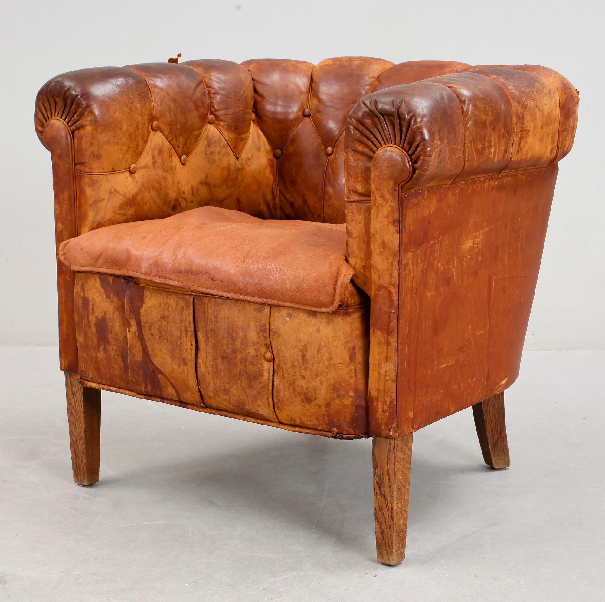 CLUBFÅTÖLJ, 1930/40-tal.