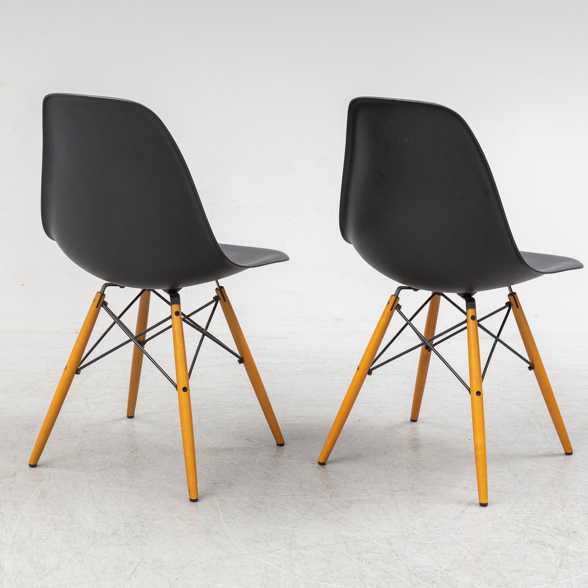 CHARLES & RAY EAMES, stolar, 6 st, "Plastic chair", Vitra.