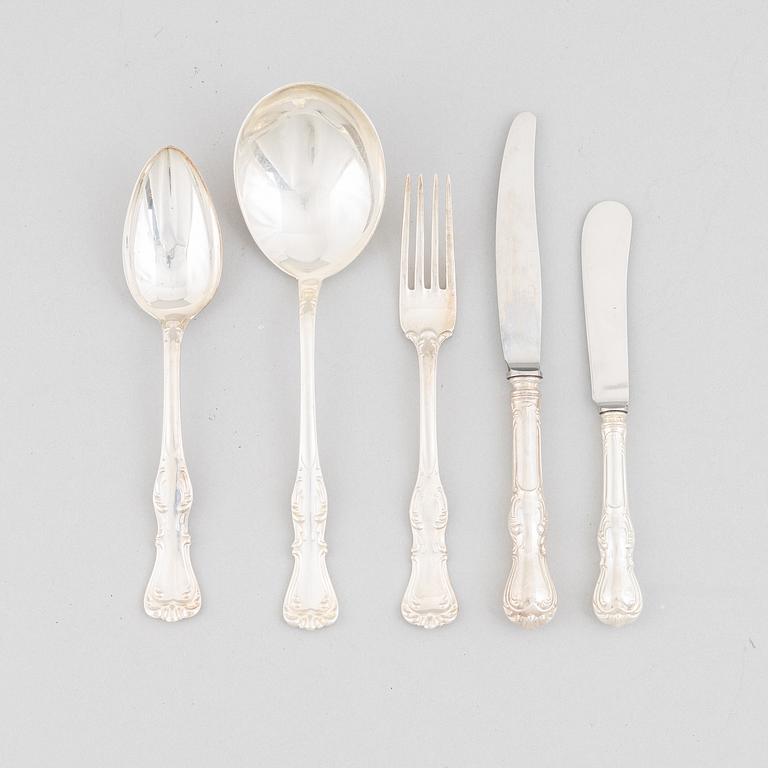 A 41-piece silver flat wear set, model "Prins Albert", GAB, Stockholm, Sweden, 1963-64.