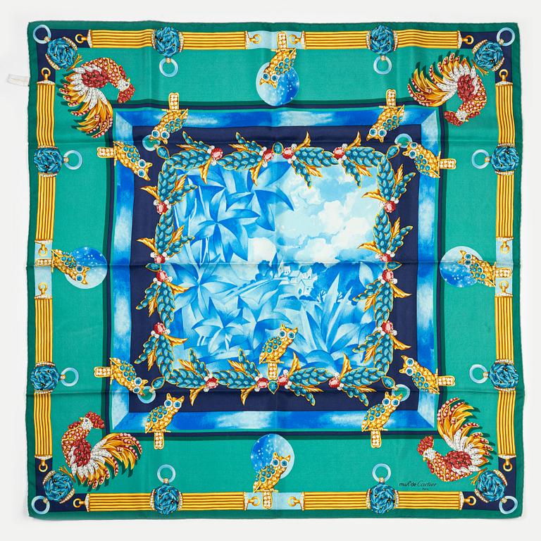 Cartier, a twill silk scarf.