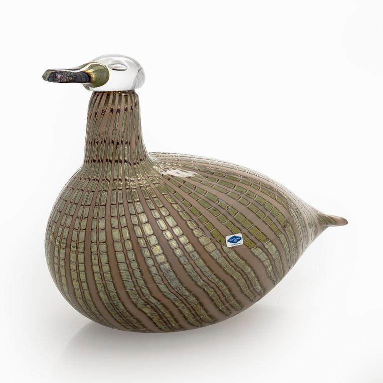 Oiva Toikka, lasilintu, "Villihanhi", signeerattu Oiva Toikka Nuutajärvi Notsjö 69/1000.