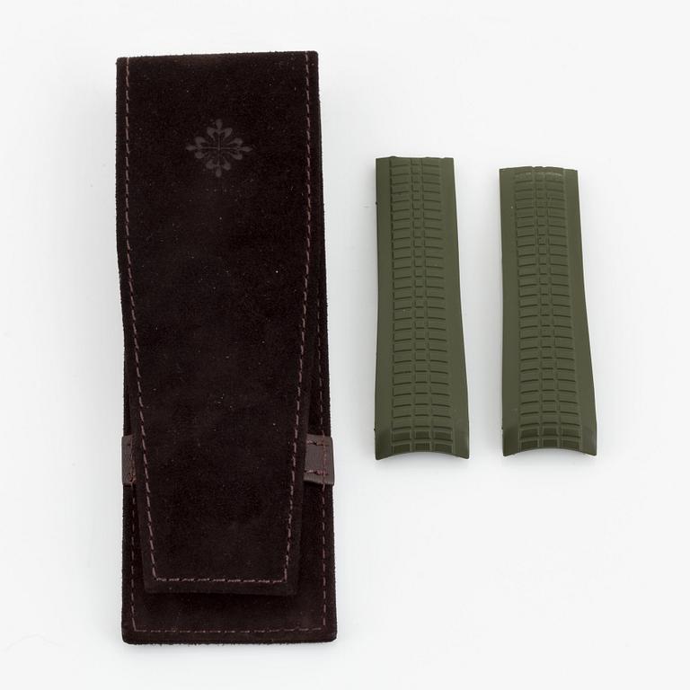 Grönt gummiband, till Patek Philippe Aquanaut.