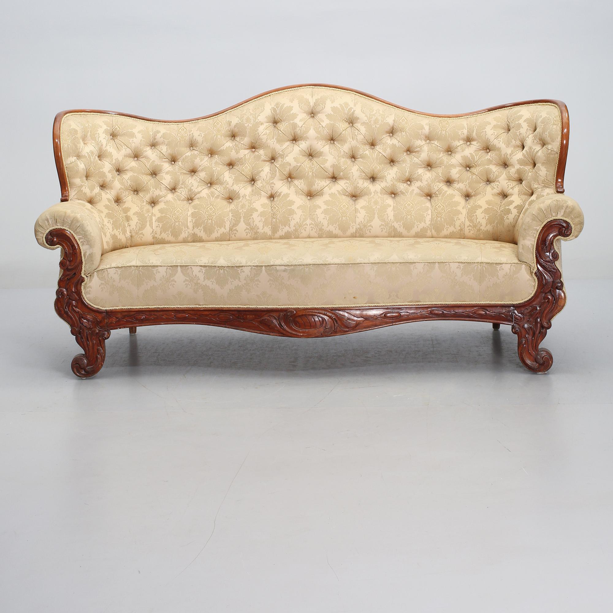 SOFFA, nyrokoko, 1800-talets andra hälft.
