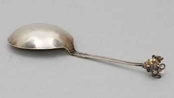 SUPSKED, silver. Christoffer Bauman, Hudiksvall 1776. Vikt 34 g.