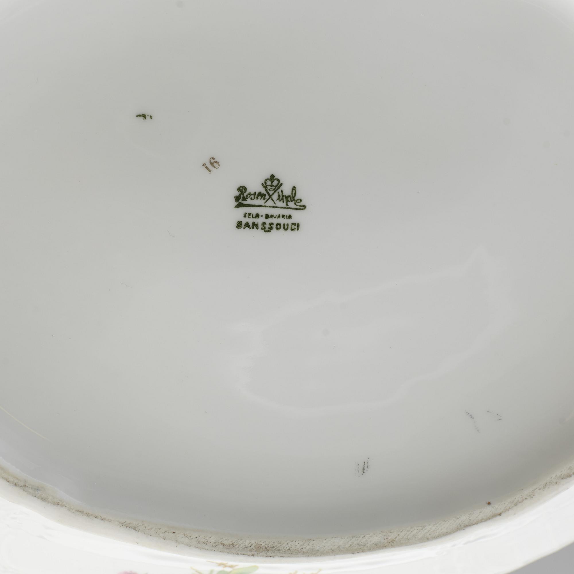 A Rosenthal 'Sanssouci' porcelain part coffee and dinner service, Germany, 20th century (76 pieces).