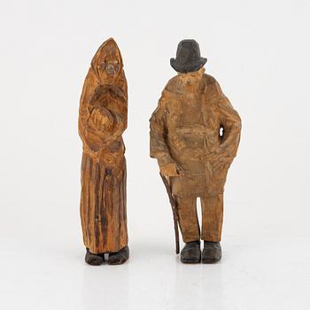 Axel Petersson Döderhultarn, Old Man and Woman, possibly from "Auction".