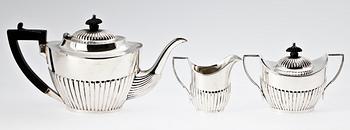 TESERVIS, 3 delar, silver, Mappin & Webb, Sheffield. 1927-30. Vikt tot ca 900 gram.