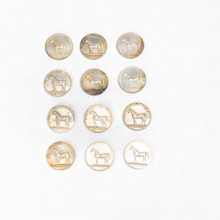 Medals, 12 pcs, silver, Sweden 1919-1930.