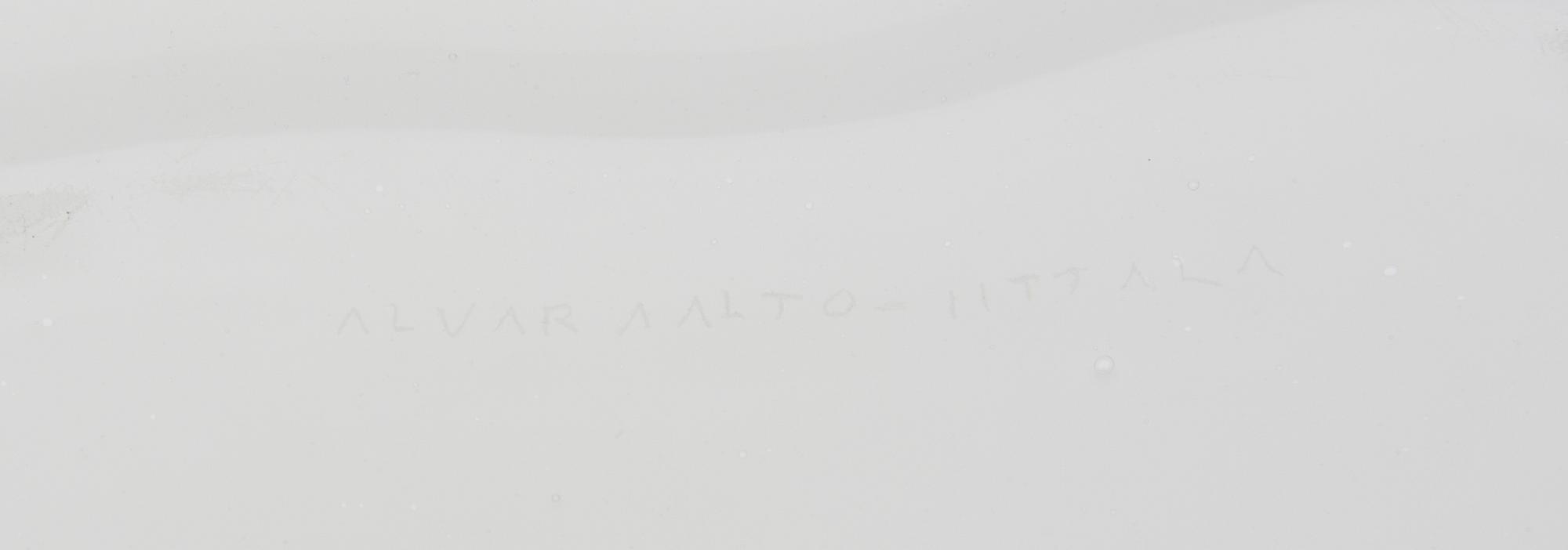 ALVAR AALTO, GLASSKULPTUR, 4 DELAR. Aalto-blomman. Sign. Alvar Aalto. Iittala 1980/90-talet.