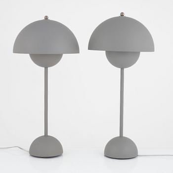 Verner Panton, a pair of 'Flowerpot", table lamps, &Tradition, Denmark.