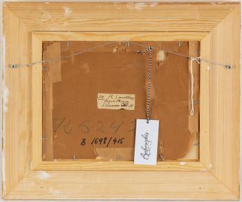 Ragnar Sandberg, mixed media on papaer-panel, signed.