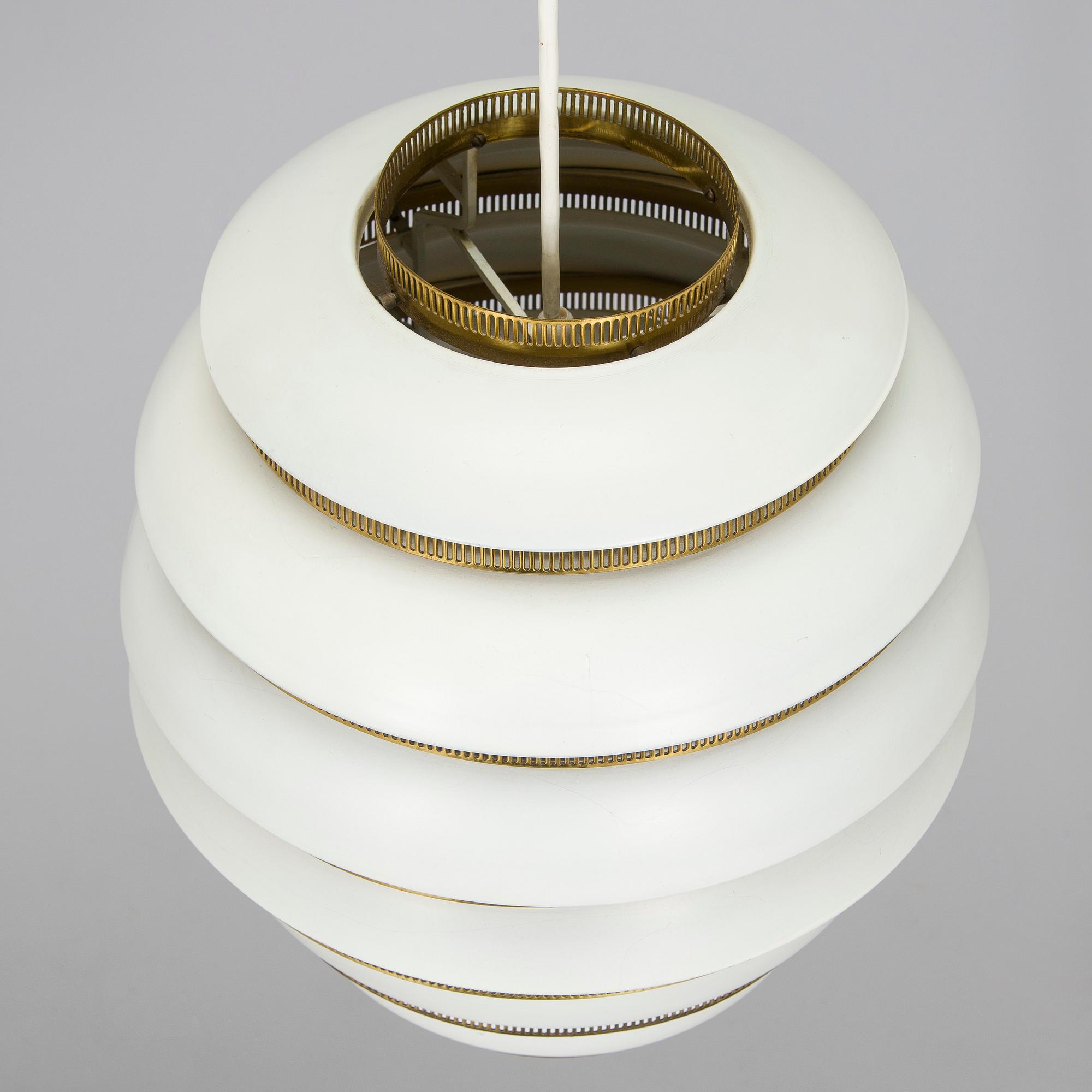 Alvar Aalto, a pendant lamp A332, 'Beehive' for Valaistustyö.