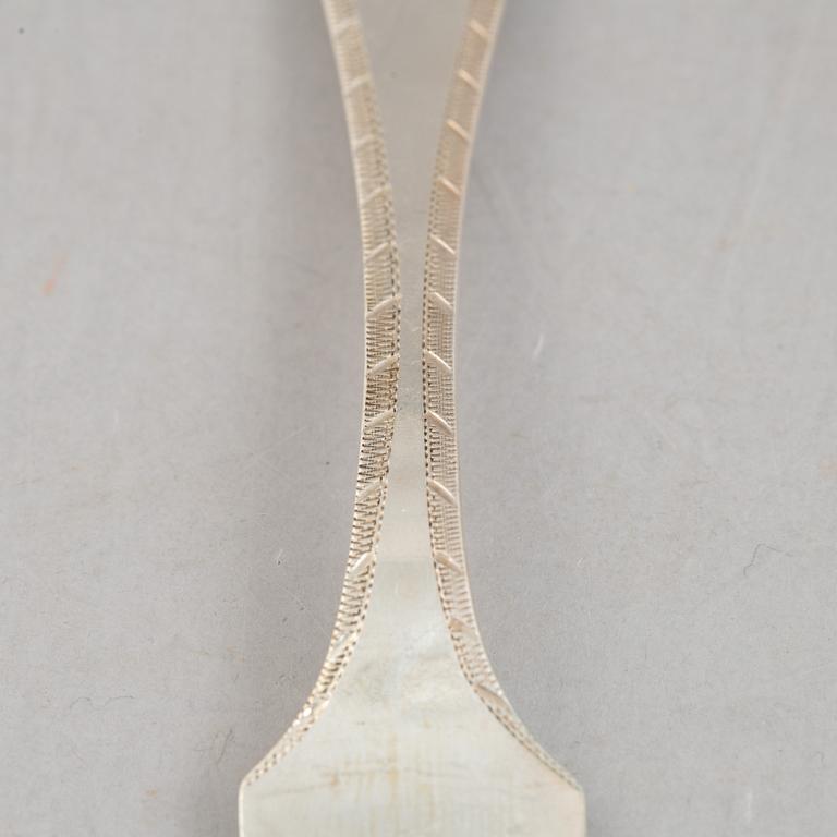 A Swedish Silver Cutlery, model "Svea", CG Hallberg, Stockholm, mostly 1933 (100 pieces).