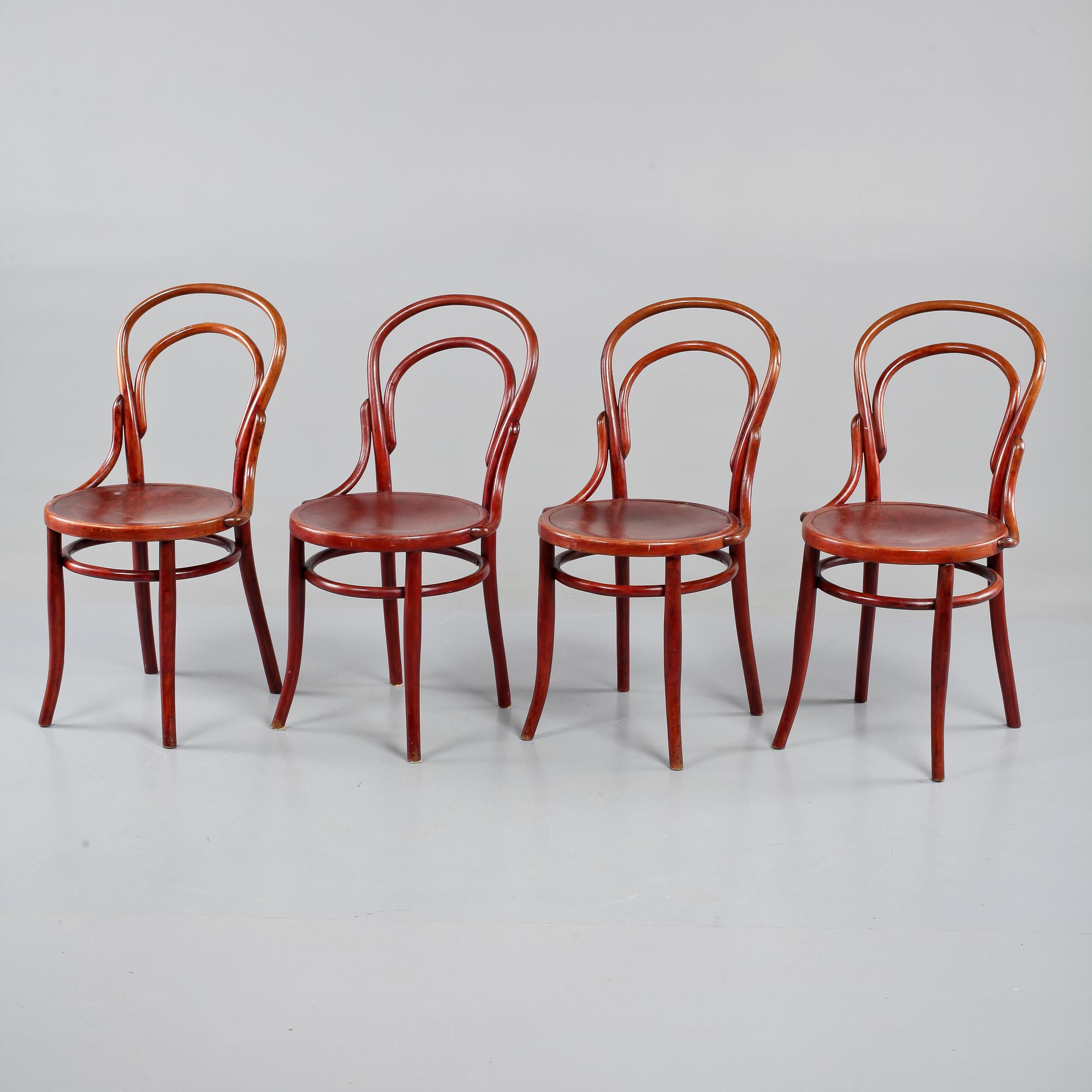STOLAR, 4 st, Thonet, 1900-talets första hälft.