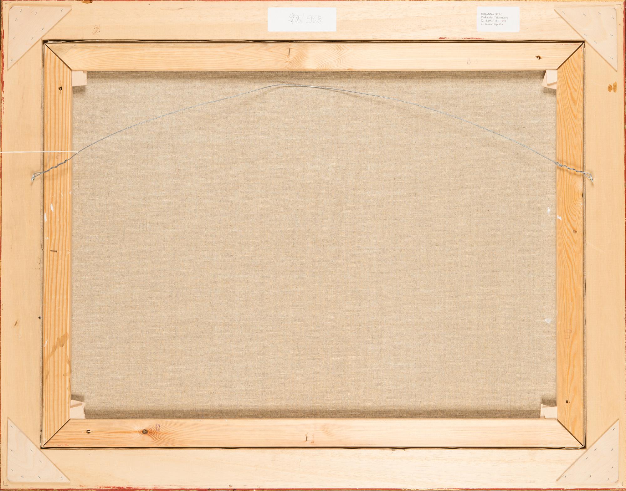 Johanna Oras, olja på duk, signerad.