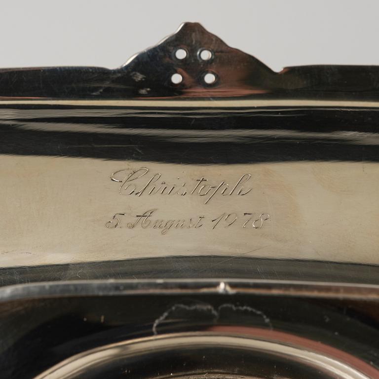 A bowl, 800/1000 silver, Vercelli, Italy, mid-20th Century.