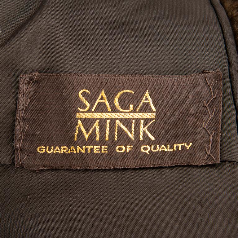 A SAGA MINK FUR COAT.