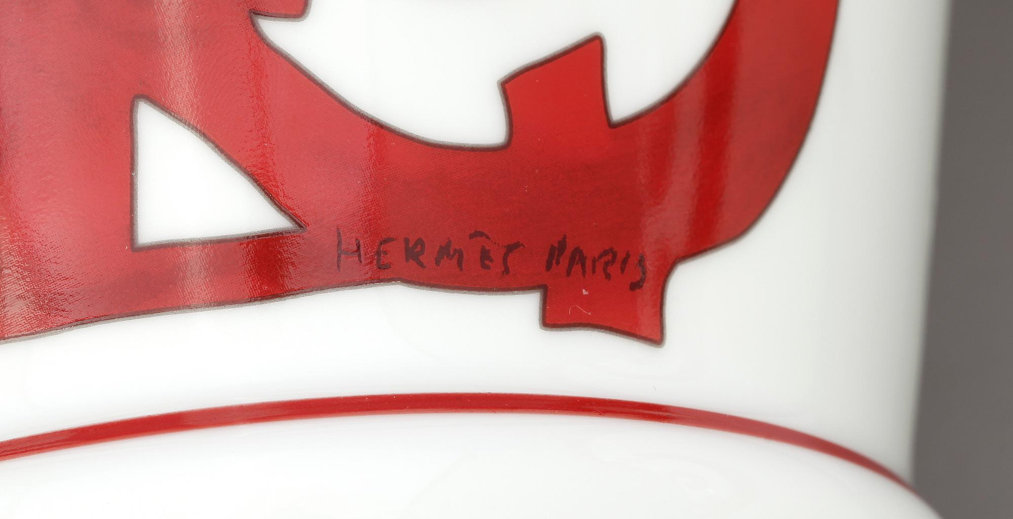 YTTERFODER, ett par, porslin, Hermès Porcelaine, Paris, 1900/2000-tal.