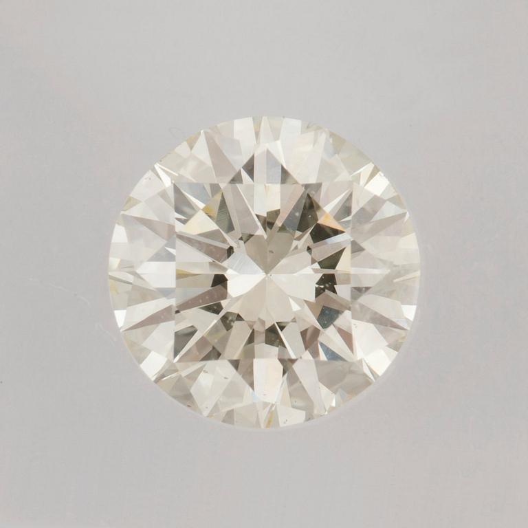 A loose brilliant-cut diamond, 3.00 cts, M/VS1 according to HRD certificate.