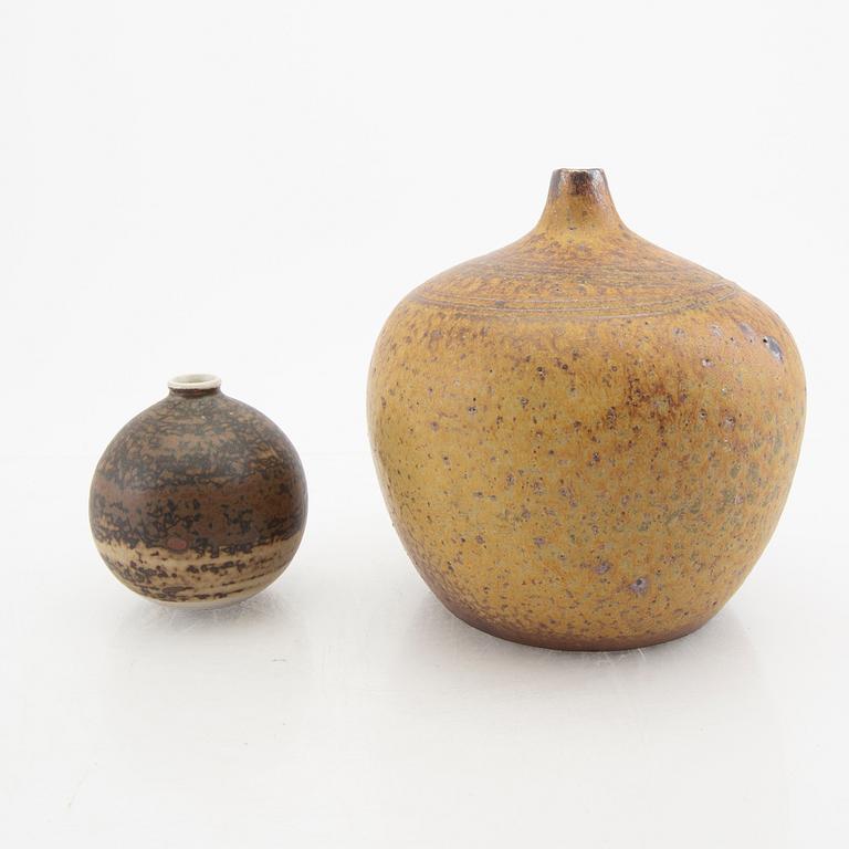 John Andersson & Yngve Blixt vases 2 signed Höganäs stoneware.