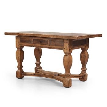 A Baroque oak table.