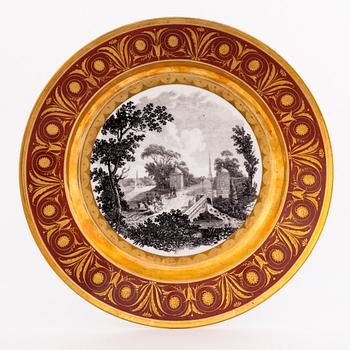 A porcelain plate. The Imperial Porcelain Factory, Saint Petersburg 1809-1817.