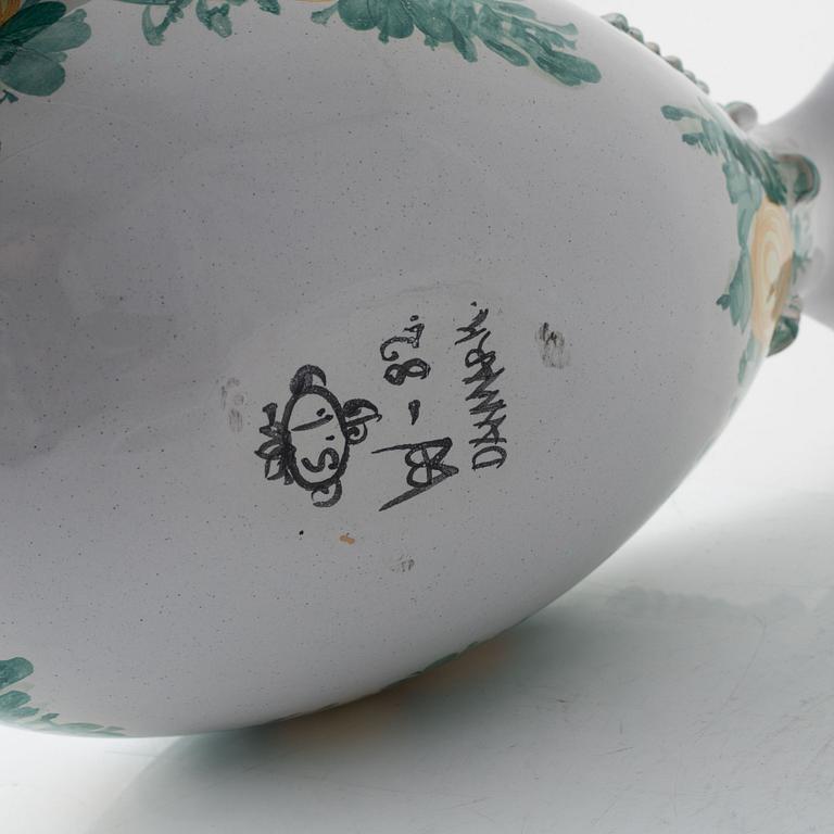 Björn Wiinblad, salad bowl with serving spoon, Denmark, 1982.