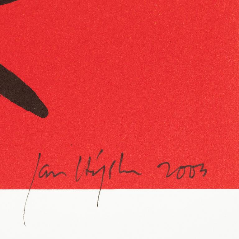 Jan Håfström, färglitografi, 2003, signerad 533/2000.