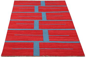 A rug, Kilim, modern design, c. 243 x 173 cm.
