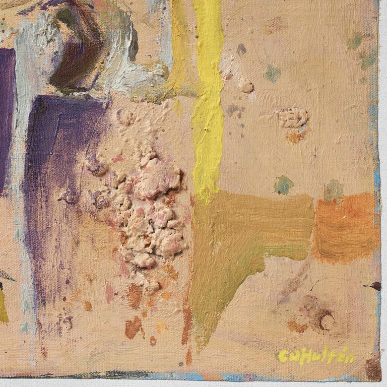 CO Hultén, oil on relined canvas, signed and executed 1958.