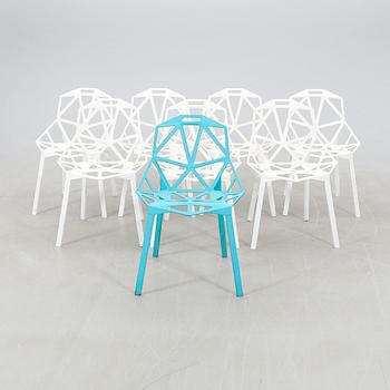 Konstantin Grcic chairs, 8 pcs "Chair one" for Magis, 21st century.