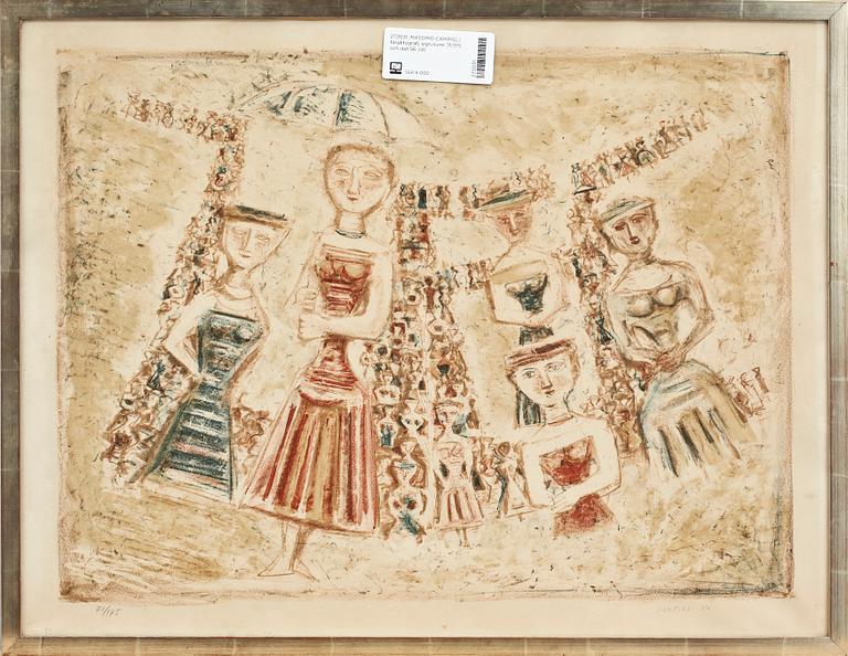 MASSIMO CAMPIGLI, färglitografi, sign, numr 71/175 och dat 56.