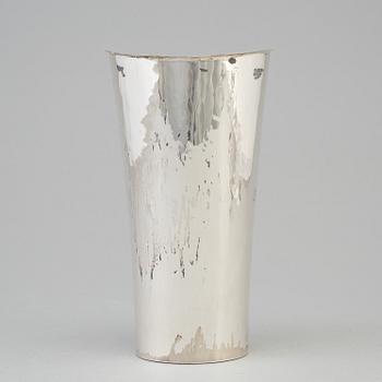 A silver vase by Eric Löfman, MGAB, Uppsala 1986.