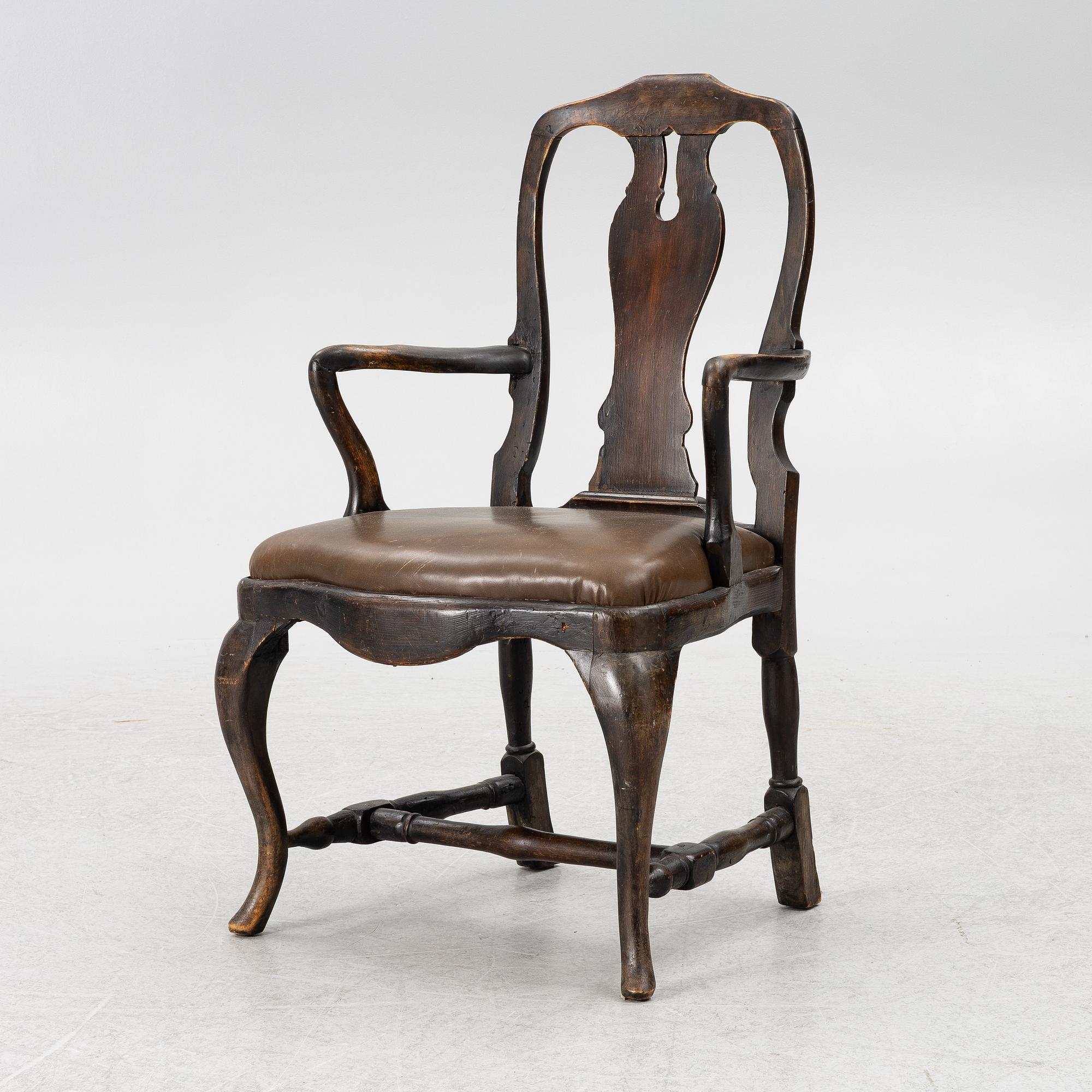 Karmstol, rokoko, 1700-tal.