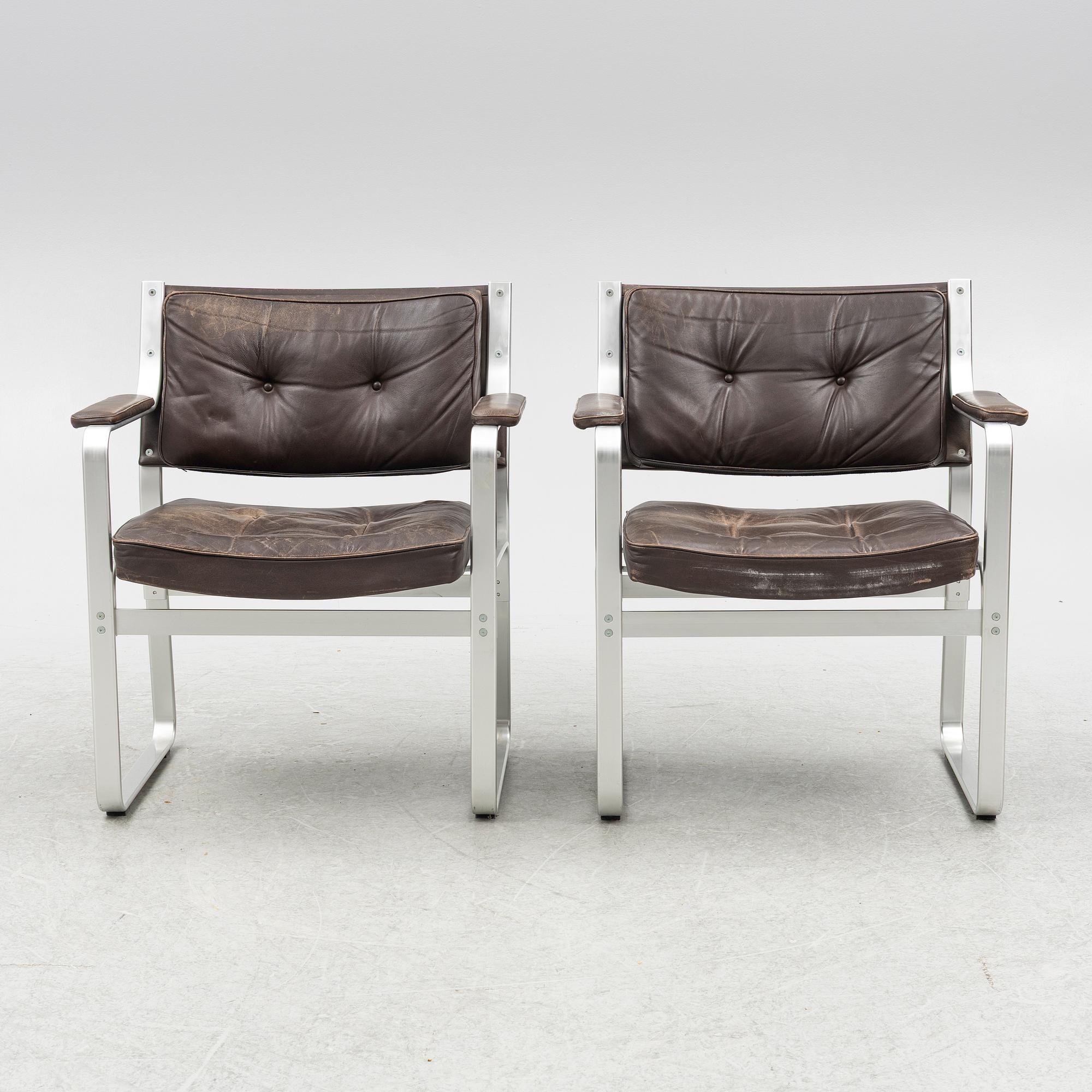 Karl Erik Ekselius, a pair of 'Mondo' armchairs, JOC, 1970s.