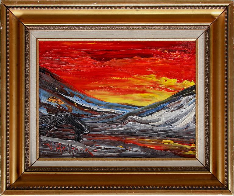 VEIKKO AALTONA, olja på duk sign.