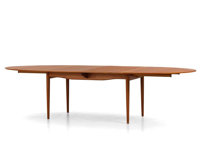 Finn Juhl, a teak dining table, Niels Vodder, Denmark, 1960s.