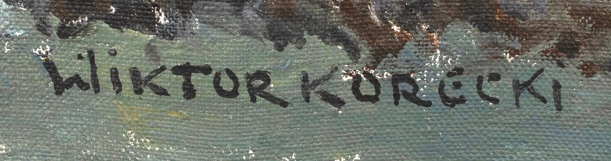 WIKTOR KORECKI, oil om´n canvas, signed.