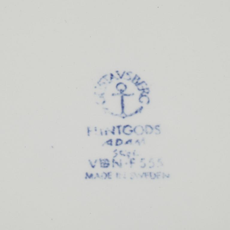 TESERVIS, 16 delar, benporslin, "Adam", Stig Lindberg, Gustavsberg, produktionsår 1959-74.