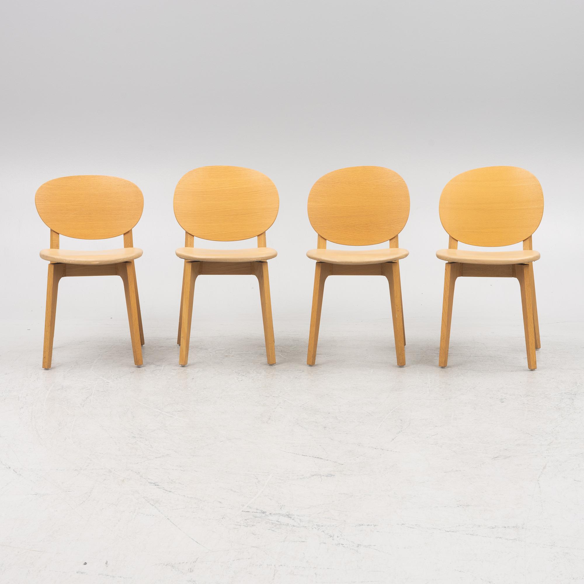 Claesson Koivisto Rune, four 'olive' chairs, Swedese.