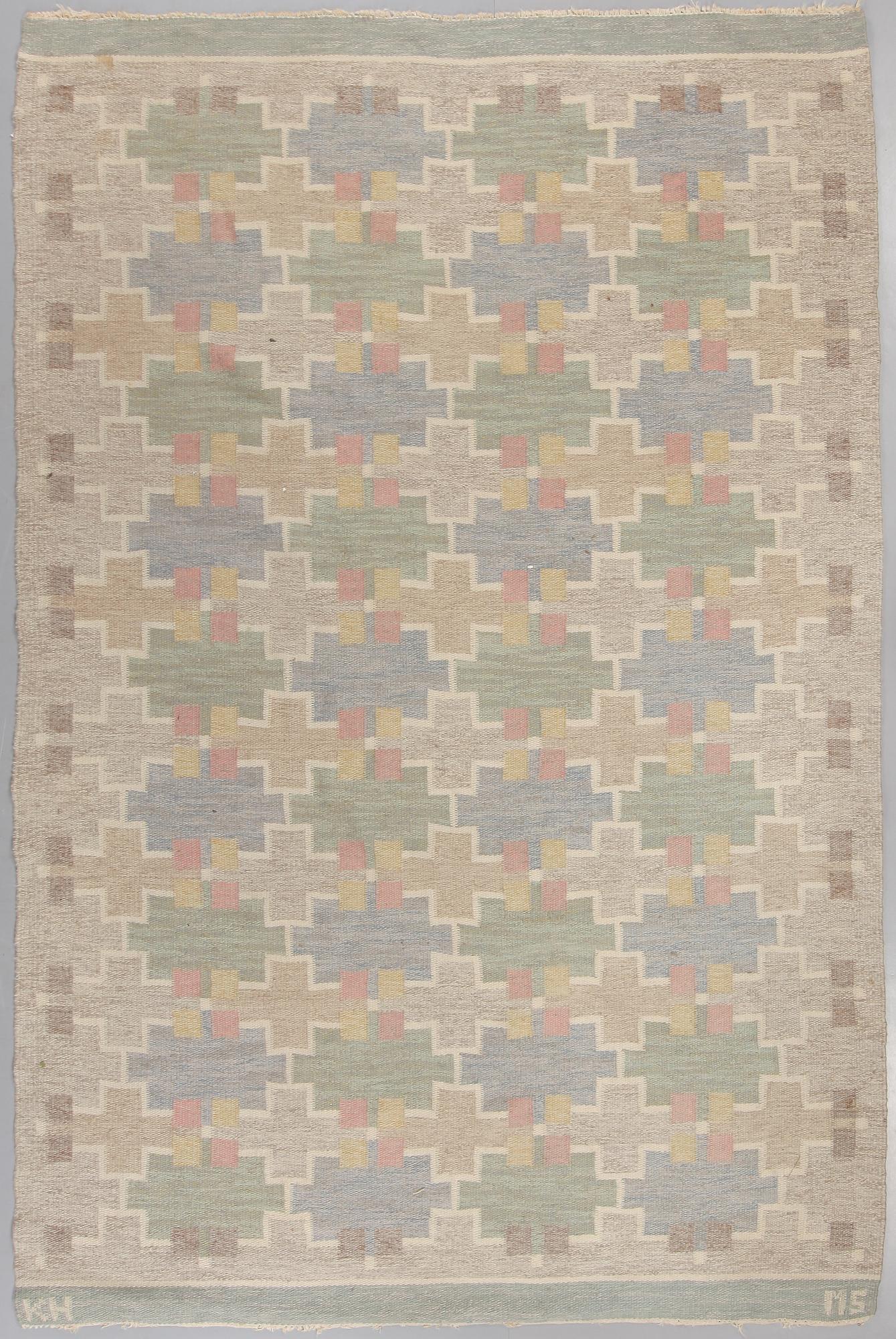 MATTA, rölakan, Maj Svanström, Klockaregårdens Hemslöjd, 242 x159, monogramsignerad, 1900-talets andra hälft.