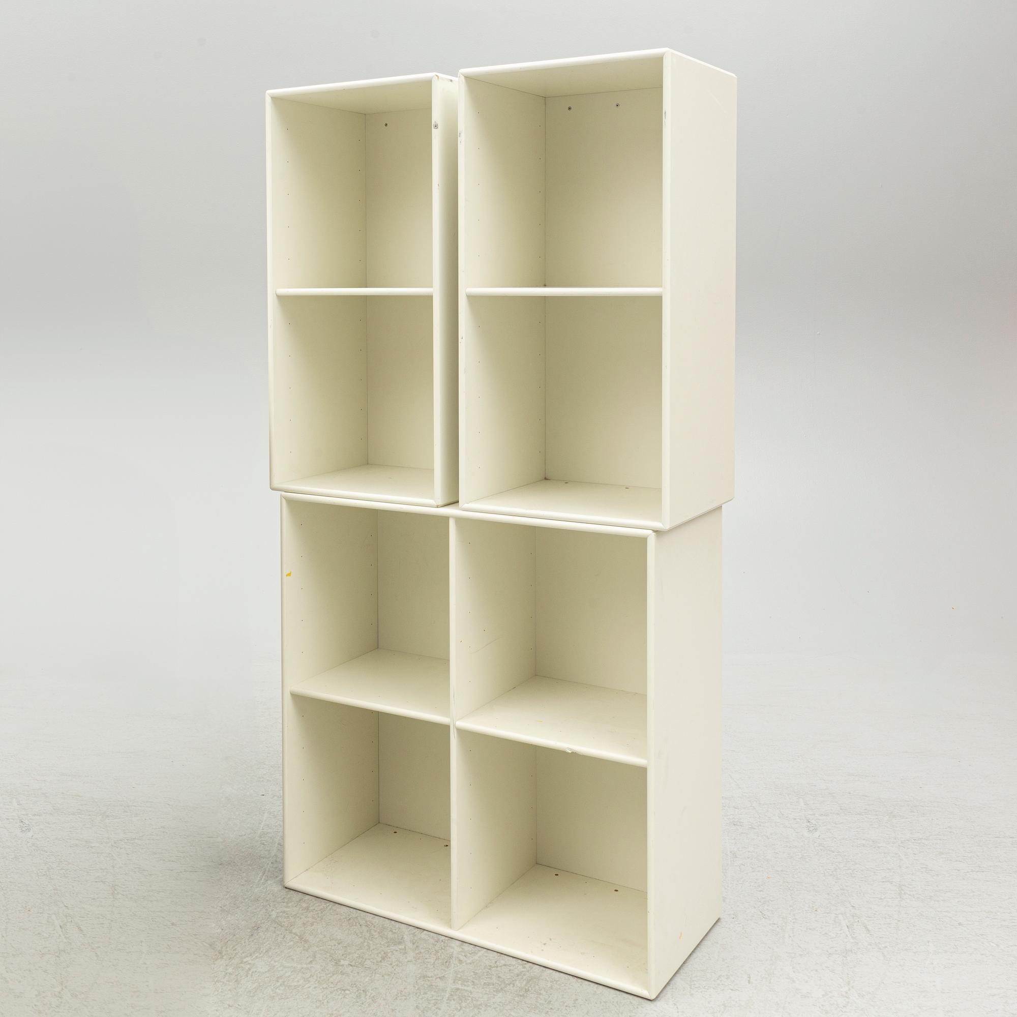 Peter J Lassen, shelving system, 8 pieces, 'Montana', Denmark and Nils Strinning, a 'String' module.