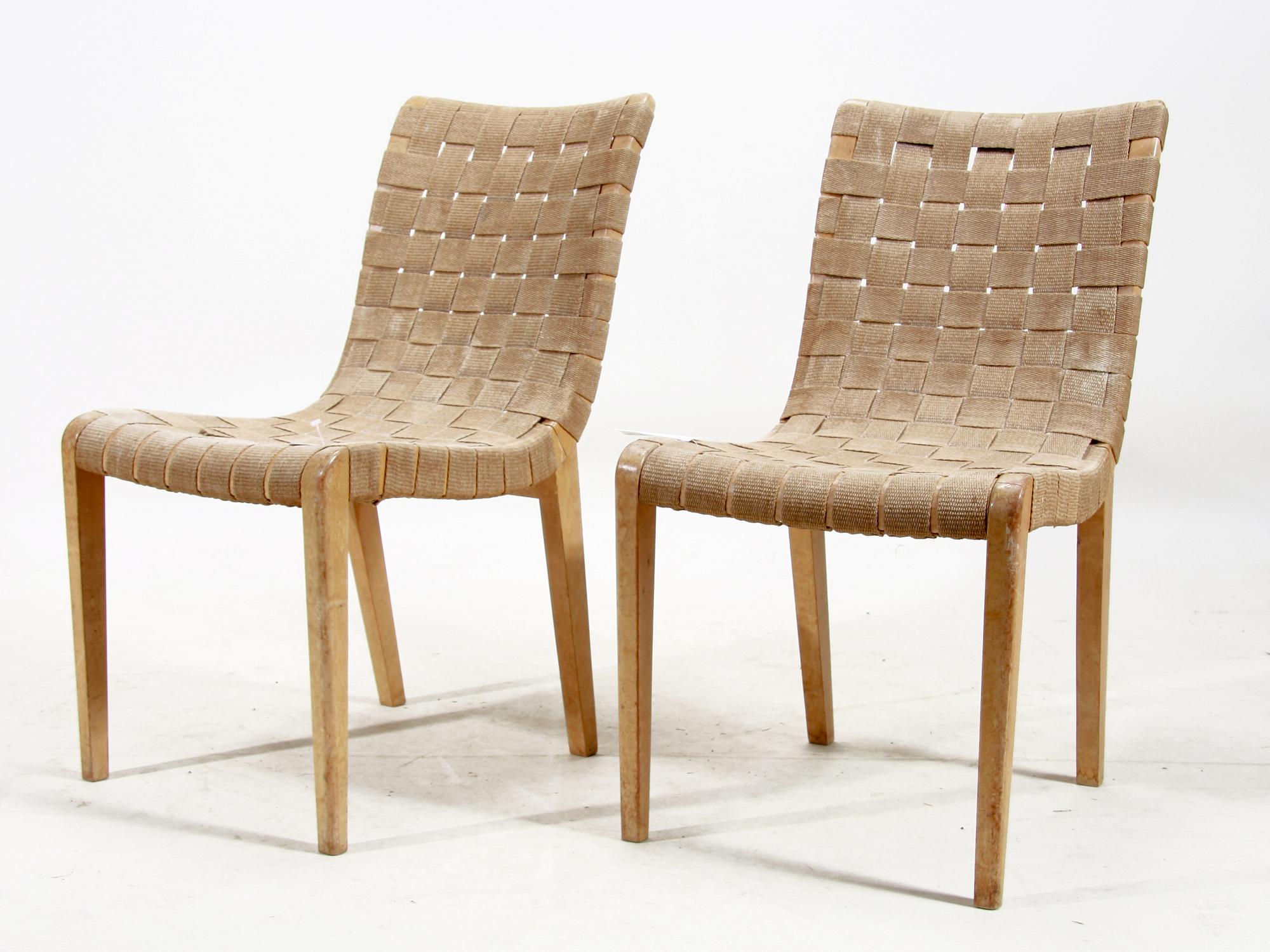 STOLAR, ett par, Axel Larsson, Svenska Möbelfabriken, formgiven 1930-tal.