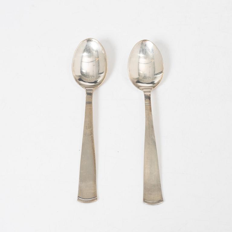Jacob Ängman, coffee spoons, 21 pcs, "Rosenholm", silver, GAB, Stockholm 1960s.
