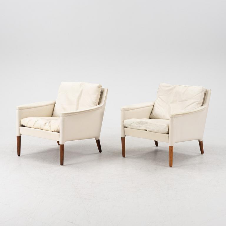 Kurt Østervig, a pair of model 55 easy chairs, Centrum Mobler, Denmark, 1960's.